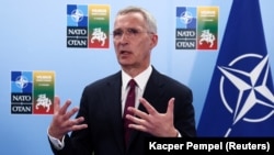 ნატოს გენერალური მდივანი იენს სტოლტენბერგი. ვილნიუსი. 11 ივლისი, 2023 წელი