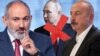 Никол Пашинян, Владимир Путин и Ильхам Алиев (слева направо). Коллаж