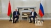 რუსეთის პრეზიდენტ ვლადიმირ პუტინისა (მარჯვნივ) და ბელარუსის ლიდერის, ალიაქსანდრ ლუკაშენკას შეხვედრა სანქტ-პეტერბურგში. 23 ივლისი, 2023.