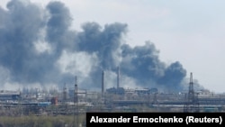 მარიუპოლის "აზოვსტალის" ტერიტორია. 2022 წლის 20 აპრილი