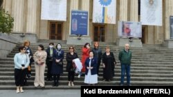 ექიმების ერთი ჯგუფის აქცია ქუთაისში, მიხეილ სააკაშვილის მხარდასაჭერად. 4 მაისი, 2022 წელი