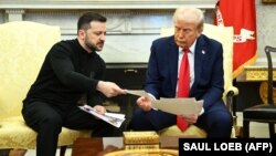 უკრაინის პრეზიდენტის ვოლოდიმირ ზელენსკისა და აშშ-ის პრეზიდენტის დონალდ ტრამპის შეხვედრა თეთრ სახლში. 28 თებერვალი, 2025.