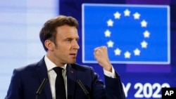 საფრანგეთის პრეზიდენტი ემანუელ მაკრონი. 2022 წელი