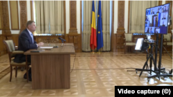 კლაუს იოჰანისი ვიდეომიმართვის დროს 