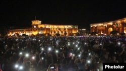 Ընդդիմության ցույցը Հանրապետության հրապարակում, 17-ը մայիսի, 2022