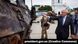 ბორის ჯონსონი კიევში. 2022 წლის 17 ივნისი.