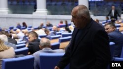 Лидерът на ГЕРБ Бойко Борисов в пленарната зала, 26 септември 2025 г.