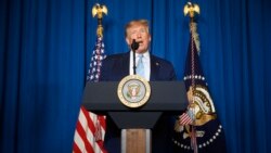АКШ президенти Дональд Трамп Иран боюнча билдирүү жасап жатат. Флорида, 3-январь, 2020-жыл.