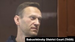 Алексей Навальный в суде, февраль 2021. 