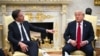 Генеральный секретарь НАТО Марк Рютте (слева) и президент США Дональд Трамп во время брифинга в Вашингтоне, 14 июля 2025 года