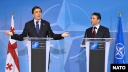 საქართველოს პრეზიდენტის მიხეილ სააკაშვილისა და ნატოს გენერალური მდივნის ანდერს ფოგ რასმუსენის ერთობლივი პრესკონფერენცია