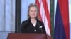 Armenia - US Secretary of State Hillary Clinton at a press-conference in Yerevan, 04Jul,2010