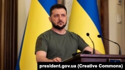 უკრაინის პრეზიდენტი ვოლოდიმირ ზელენსკი. კიევი, 2022 წლის 26 აპრილი