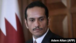 Катардын тышкы иштер министри, шейх Мухаммед бин Абдулрахман аль-Тани. Анкара. 14-июль, 2017-жыл.