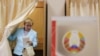 Belarus - Parliamentary elections. Early voting. The CEC chairman Lidziya Yarmoshyna votes. Minsk, 7Sep2016