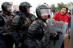 2019-жылдын 9-июнундагы президенттик шайлоо учурунда Нур-Султандагы каршылык акциясы.