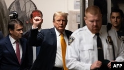 АКШнын мурдагы президенти Дональд Трамп Манхэттендеги сотко келди. 29-май, 2024-жыл.