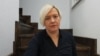 Міхайліна Скорык у менскім аэрапорце