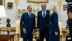 د پاکستان د صدراعظم شهباز شریف او د پوځ مشر فیلډ مارشل عاصم منیر له ولسمشر ټرمپ سره تر کتنې وړاندې - د سېپټېمبر ۲۵مې انځور 